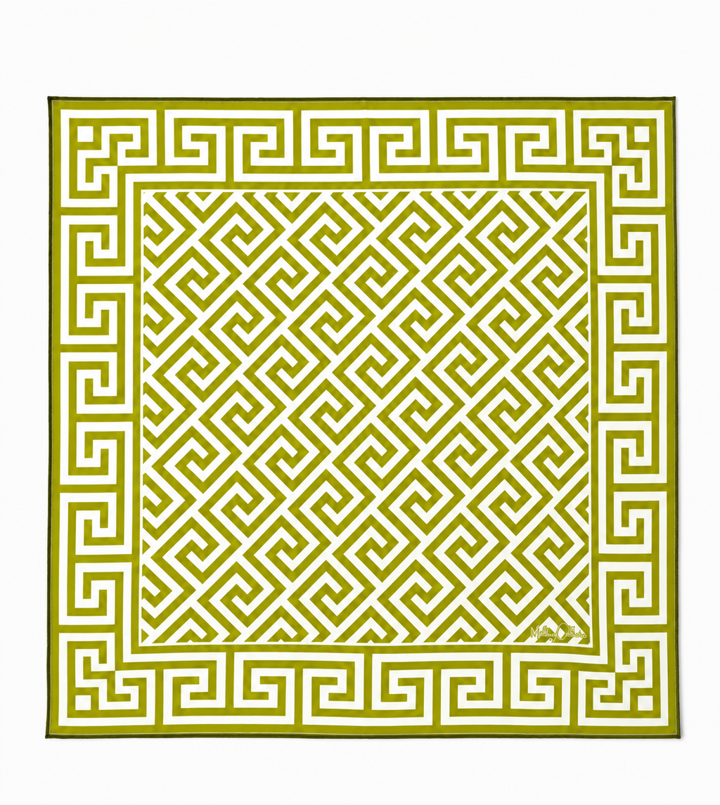 Greek Key Collection - Olive Chartreuse