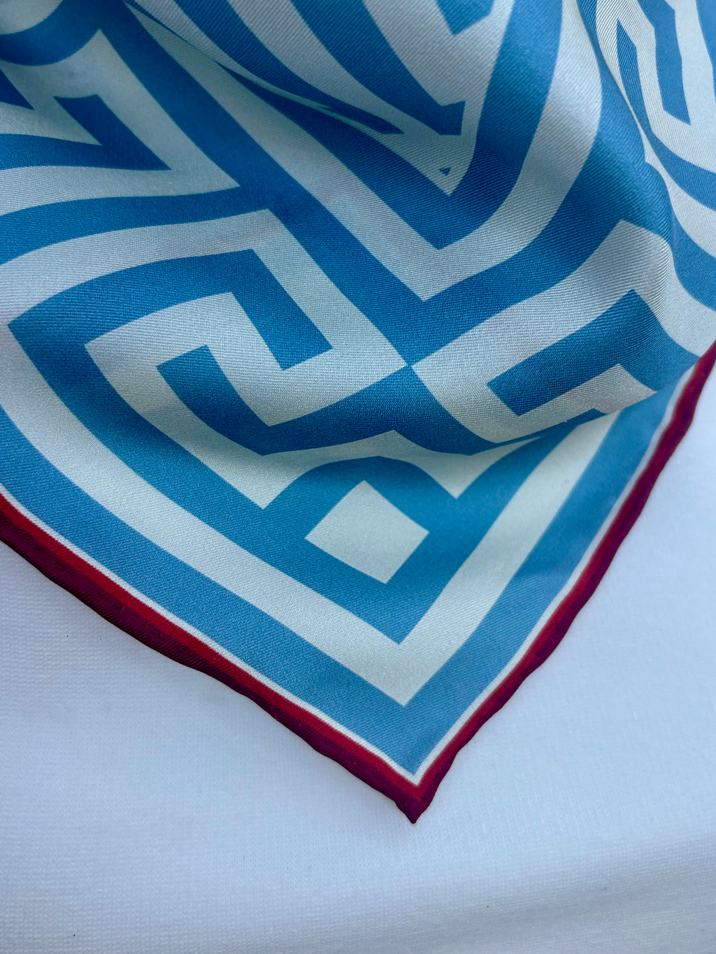 Greek Key Silk Scarf