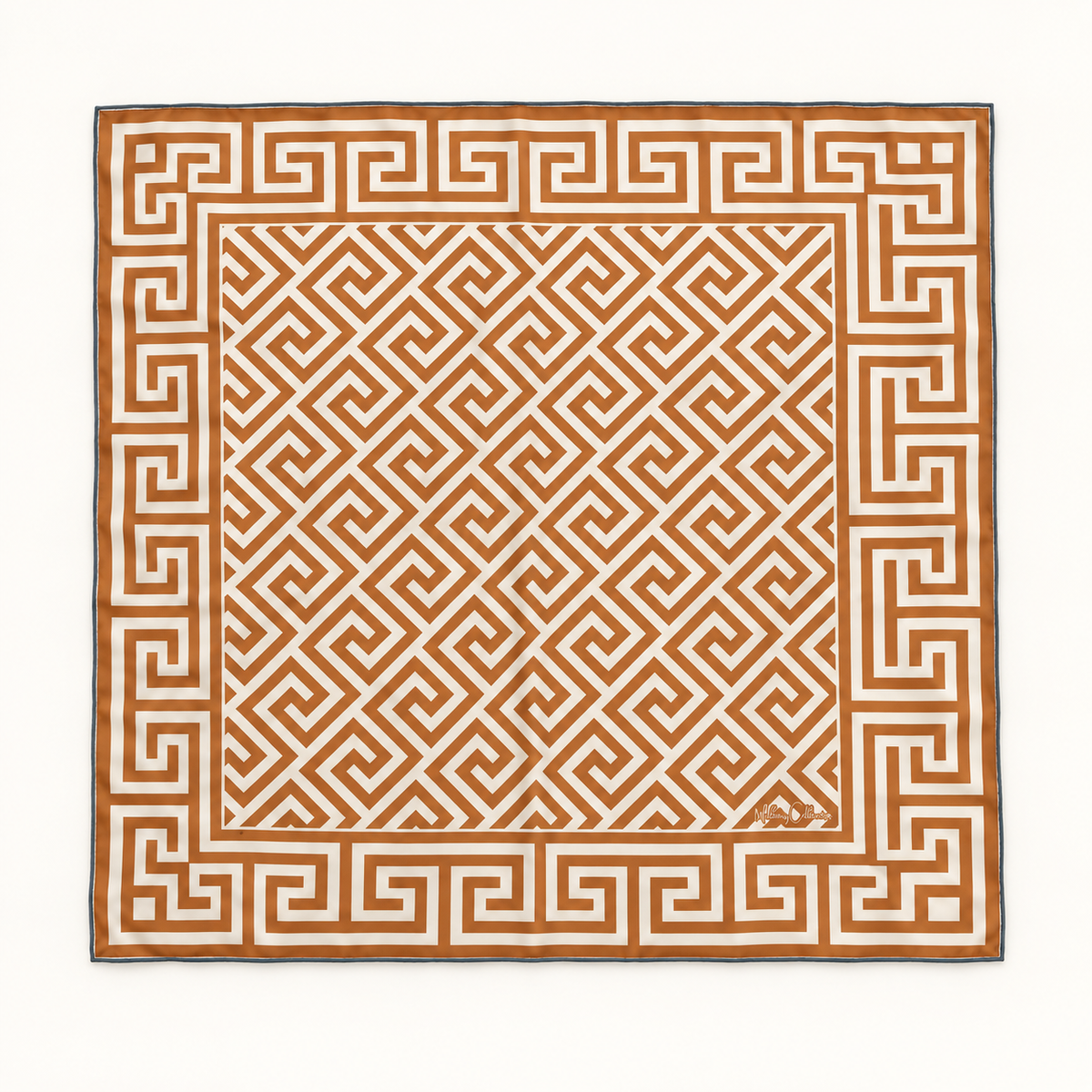 Greek Key Silk Scarf