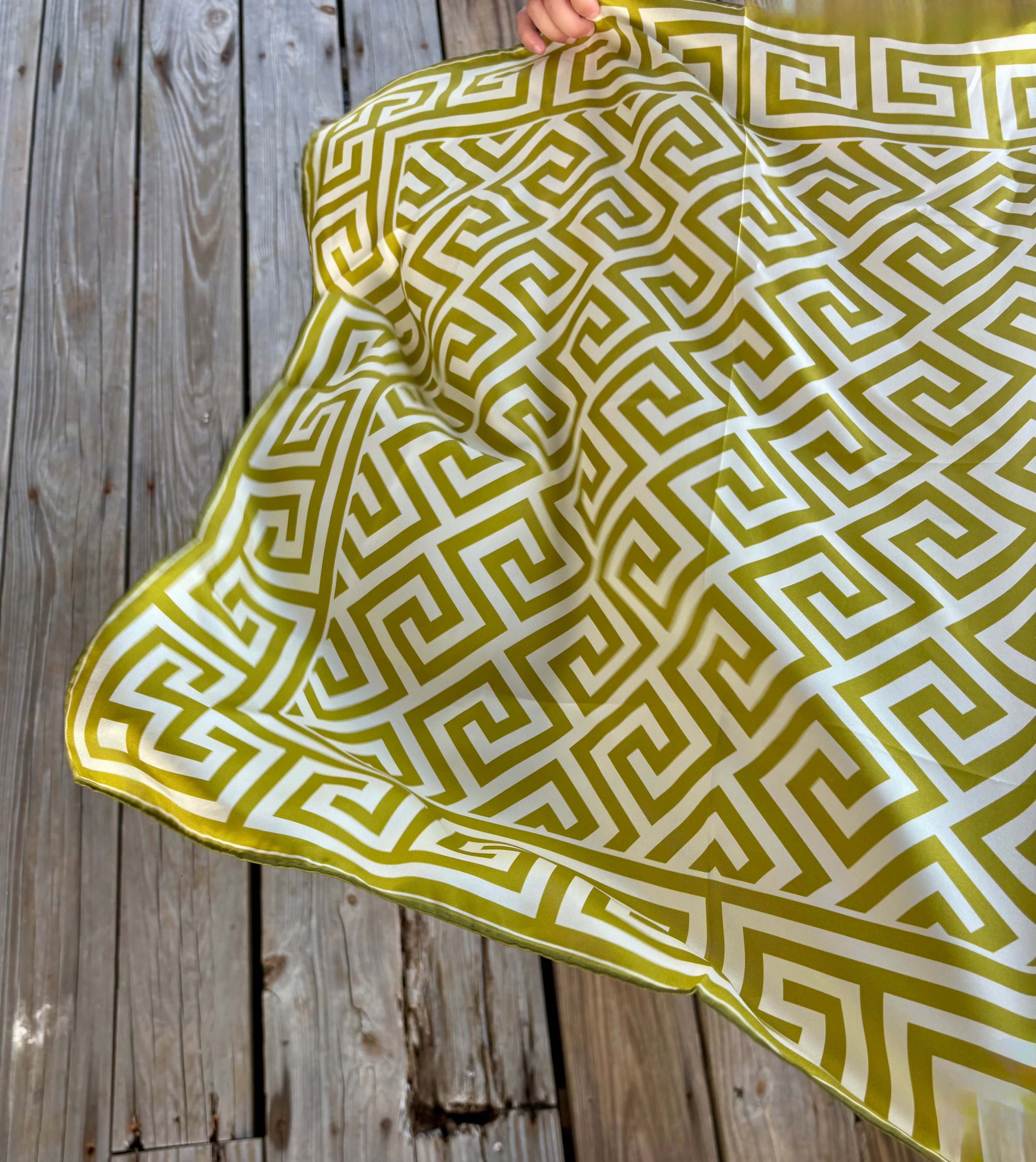 Greek Key Collection - Olive Chartreuse