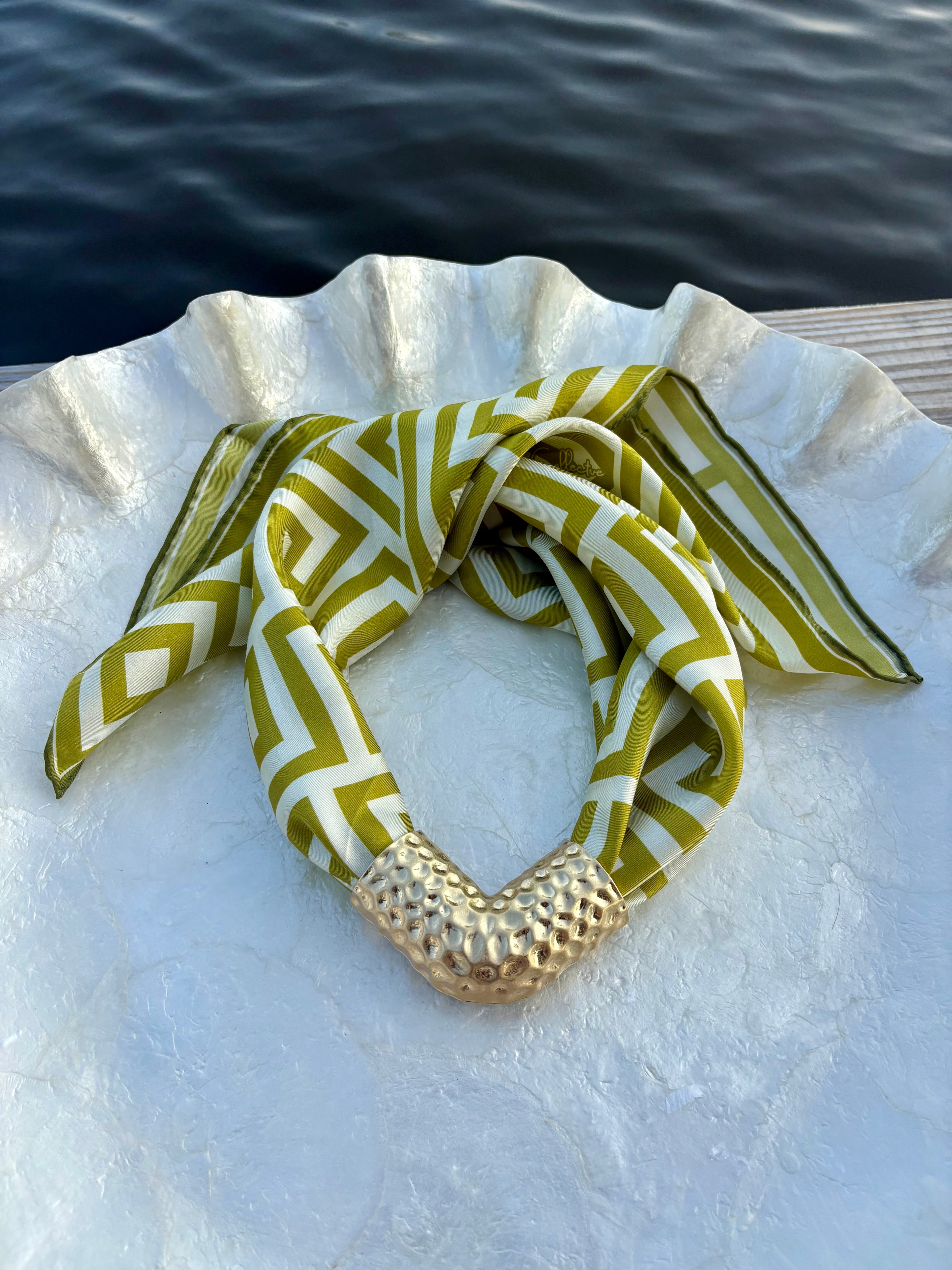 Greek Key Collection - Olive Chartreuse