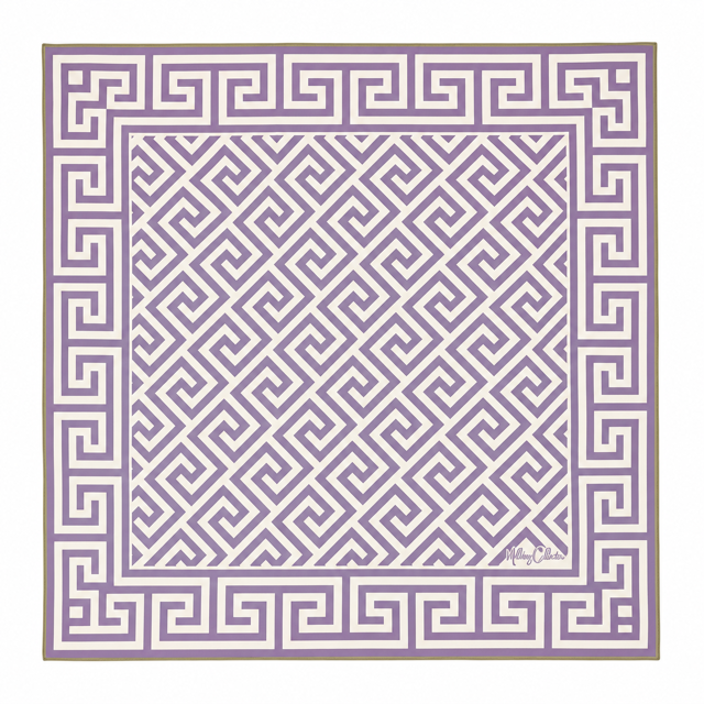 Greek Key Silk Scarf