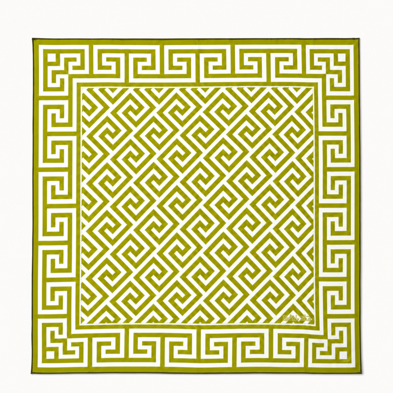 Greek Key Silk Scarf